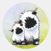 Valais Blacknose Sheep ラウンドシール (正面)