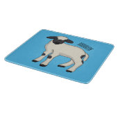 Valais Blacknose sheep cartoon illustration カッティングボード (角)