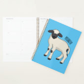 Valais Blacknose sheep cartoon illustration プランナー手帳 (ディスプレー)