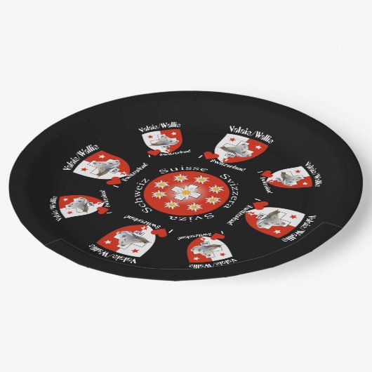 Valais - Wallis - Suisse - Schweiz Papierteller ペーパープレート (アングル)