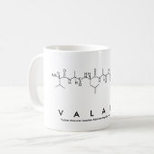 Valarieペプチド名mug コーヒーマグカップ (正面左)