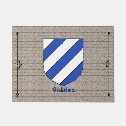 Valdezの石畳の歴史的な盾 ドアマット (正面)