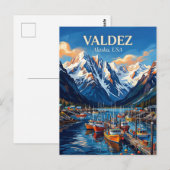 Valdez Harbor Alaska ポストカード (正面/裏面)
