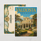 Valdosta Georgia The Crescent GeoSaga ポストカード (正面/裏面)