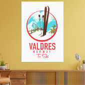 Valdres Norway Skiロゴ キャンバスプリント (インサイチュ (リビング))