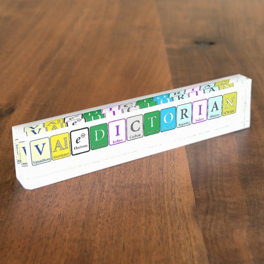 Valedictorian Chemistry Nameplate for Desk(教員用化学ナン デスクネームプレート (側面)