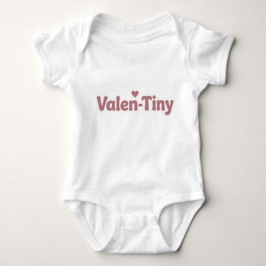 Valen-Tiny Cute & Funny Valentine Outfit for  ベビーボディスーツ (正面)