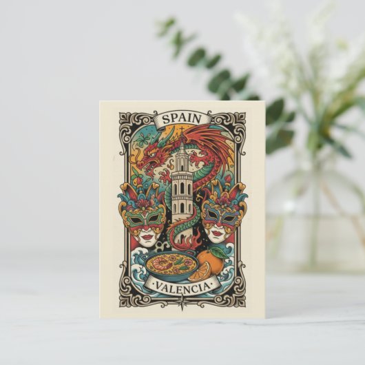 Valencia Spain Travel ポストカード (スタンド正面)