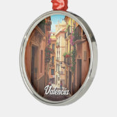 Valencia Spain Travel メタルオーナメント (左)