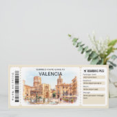 Valencia Spain Trip Boarding Pass Ticket 招待状 (スタンド正面)