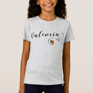 Valencian旗のハート、バレンシア、スペイン Tシャツ