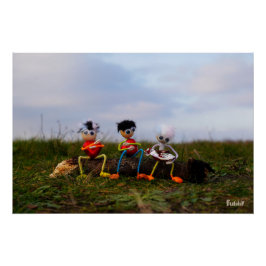 Valentijn bankje met fubby liefde's humor. ポスター