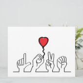 Valentijnsdag. Doof, gebarentaal love - liefde. シーズンカード (スタンド正面)