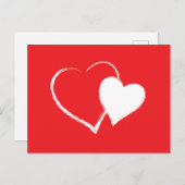 Valentijnsdag wenskaartはハーツに出会った。 ポストカード (正面/裏面)