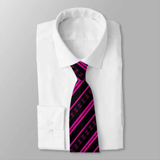VALENTIN – Black & Fuchsia Statement Tie ネクタイ (タイ)