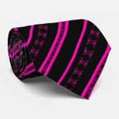 VALENTIN – Black & Fuchsia Statement Tie ネクタイ (ロール)