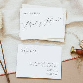 VALENTINAスクリプトお洒落メイド・オブ・オーナー(花嫁付き添い人)提案 招待状