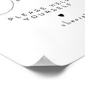 VALENTINAスクリプモダントエレガントタイポグラフィドリンク ポスター (角)