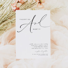 VALENTINAミニマエレガントリストのスクリプ結婚ト 招待状