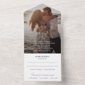 Valentina写真モダン結婚の オールインワン招待状 (内側)