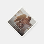 Valentina写真モダン結婚の スタンダードカクテルナプキン (角)