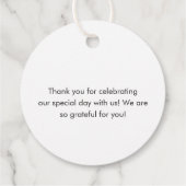 Valentina写真モダン結婚の フェイバータグ (裏面)