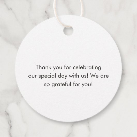 Valentina写真モダン結婚の フェイバータグ (裏面)