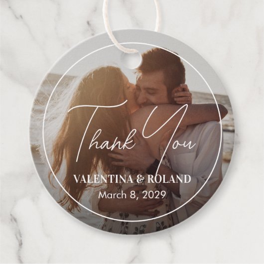 Valentina写真モダン結婚の フェイバータグ (正面)