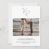 Valentina写真モダン結婚の 招待状 (裏面)