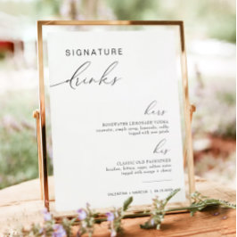 VALENTINA彼と彼女の署名ドリンクカクテル ポスター