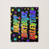 「VALENTINA」名、おもしろい「ハッピーバースデー」 ジグソーパズル (縦)