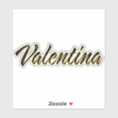 Valentina black gold Lettering Aufkleber Sticker シール (シート)