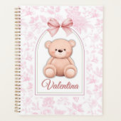Valentina | Custom Pink Teddy Bear Nursery Design  プランナー手帳 (正面)