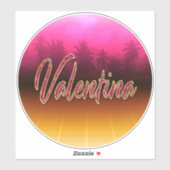 Valentina Vorname Name pink Aufkleber Sticker シール (シート)