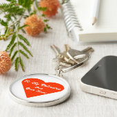 VALENTINEハート、名前の追加 キーホルダー (側面)