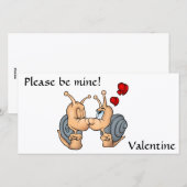 Valentine キスをする Snailsフォトカード シーズンカード (正面/裏面)