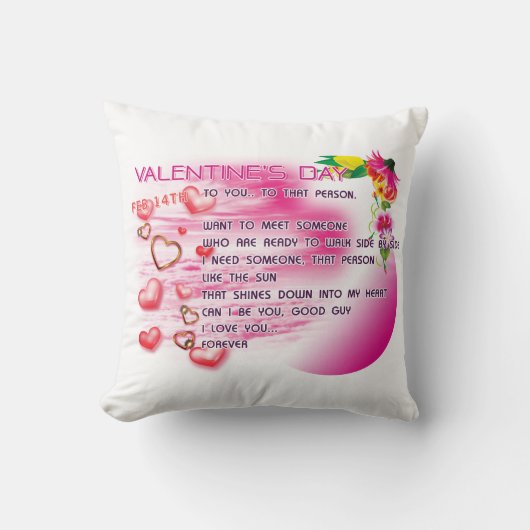 Valentine 2026 Pillow クッション (正面)