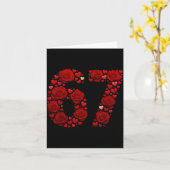 Valentine 67 Meme Rose Hearts Funny Six Seven Vale カード (黄色い花)