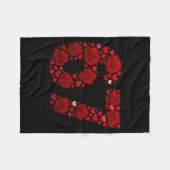 Valentine 67 Meme Rose Hearts Funny Six Seven Vale フリースブランケット (正面(横))