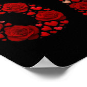 Valentine 67 Meme Rose Hearts Funny Six Seven Vale ポスター (角)