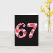 Valentine 67 Meme Six Seven Cute Gen Alpha  カード (黄色い花)