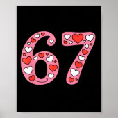 Valentine 67 Meme Six Seven Cute Gen Alpha  ポスター (正面)