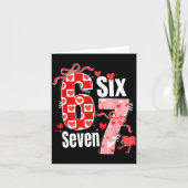 Valentine 67 Six Seven Heart Coquette Bow Valentin カード (正面)