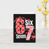 Valentine 67 Six Seven Heart Coquette Bow Valentin カード (黄色い花)