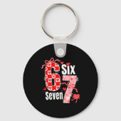 Valentine 67 Six Seven Heart Coquette Bow Valentin キーホルダー (正面)