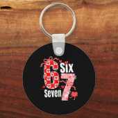 Valentine 67 Six Seven Heart Coquette Bow Valentin キーホルダー (正面)