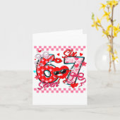 Valentine 67 Six Seven Meme Dabbing Hearts Matchin カード (黄色い花)