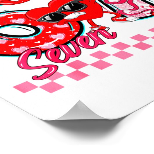 Valentine 67 Six Seven Meme Dabbing Hearts Matchin ポスター (角)