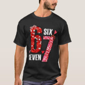 Valentine 67 Six Seven Rose Hearts Bow Valentine’s Tシャツ (正面)