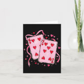 Valentine 6 7 Valentines Day Matching Couple Heart カード (正面)